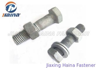 Right Thread Hex Head Bolts Zinc Plated Gray Color M16 * 85 For Chemical Industry