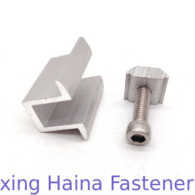 Струбцина установки панели солнечных батарей средняя алюминиевая с болтом крышки головки винта с гнездом для торцового ключа наговора