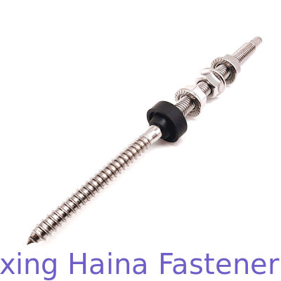 Шпильки с резьбой SS304 M10 200mm 250mm с 3 гайками фланца